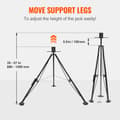 Miniatyrbillede 2 af 2: Tripod Stabilizer, Belastningsevne 5000 lbs, Højdeområde 35-57 in, Hitch Cup Størrelse 5.9 in,Den femte hjul