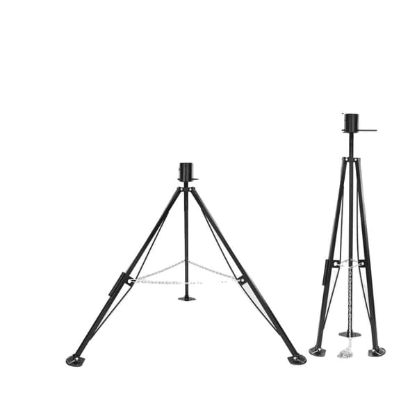 Tripod Stabilizer, Belastningsevne 5000 lbs, Højdeområde 35-57 in, Hitch Cup Størrelse 5.9 in,Den femte hjul