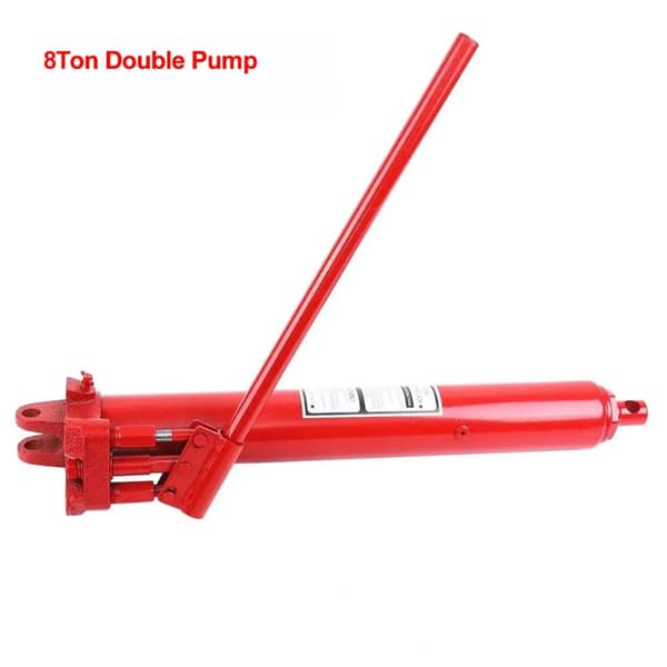 Hydraulisk donkraft, kapacitet på 8Ton/12Ton, enkelt- og dobbeltpumpe teknologi., 8Ton Dobbelt Pumpe