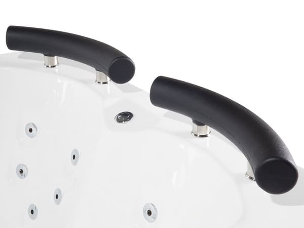 Bubbelbad Vit Sanitär Akryl LED-lights Kurvad Höger Dubbel 158 x 113 cm