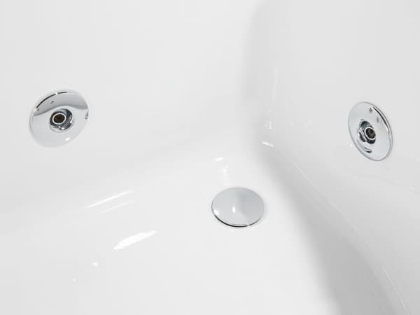 Bubbelbad Vit Sanitär Akryl LED-lights Kurvad Höger Dubbel 158 x 113 cm