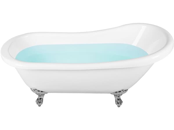 Badkar Vit Sanitetskryl 170 cm Blank Klassiskt Oval Fristående