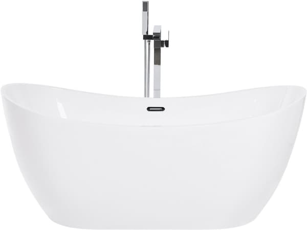 Badkar Vit med Silver Sanitär Akryl 170 cm Fristående Modern