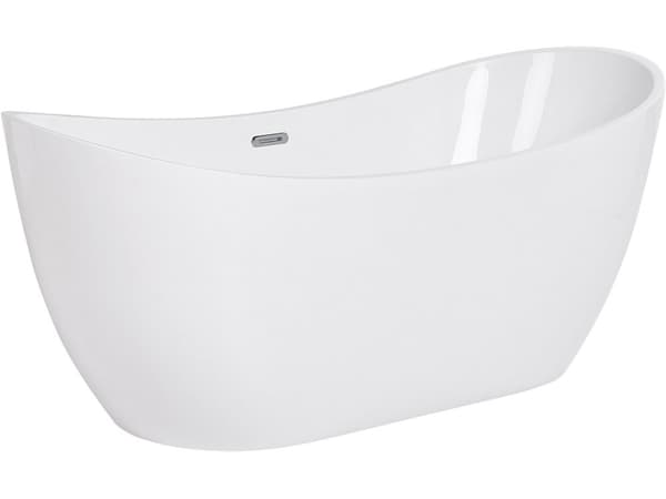 Badkar Vit med Silver Sanitär Akryl 170 cm Fristående Modern