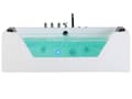 Miniatyrbild 1 av 11: Badkar med massagepunkter Vit Silver med LED Sanitär Akryl och Glas Enkel 174 x 79 cm
