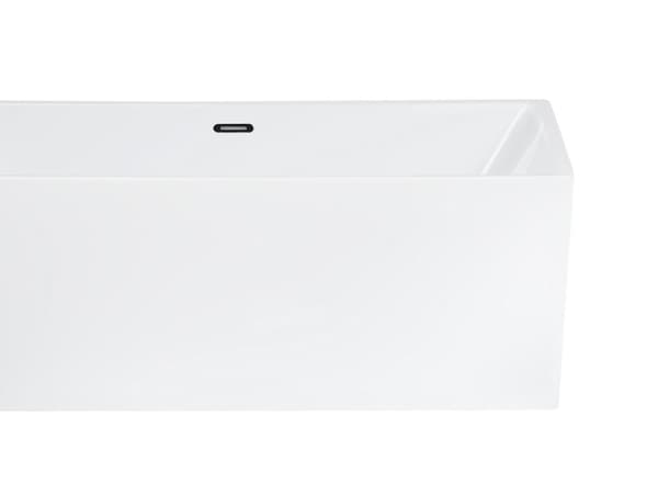 Fristående Badkar Vit Sanitär Akryl Enkel 170 x 76 cm Rektangulär Modern Stil