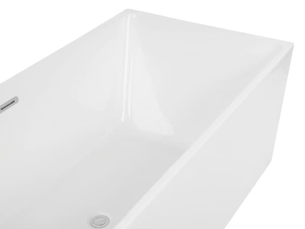Fristående Badkar Vit Sanitär Akryl Enkel 170 x 76 cm Rektangulär Modern Stil