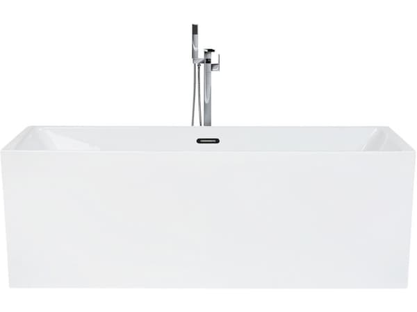 Fristående Badkar Vit Sanitär Akryl Enkel 170 x 76 cm Rektangulär Modern Stil