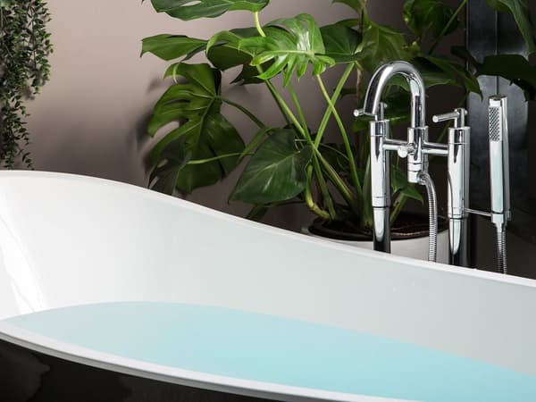 Badkar Svart Akryl 170 cm Modern Oval Minimalistisk Fristående