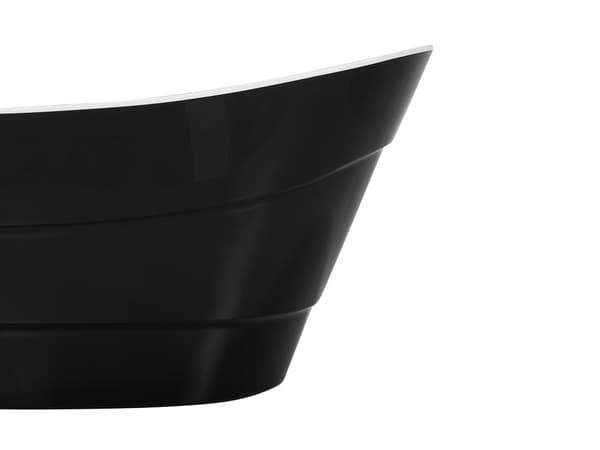 Badkar Svart Akryl 170 cm Modern Oval Minimalistisk Fristående