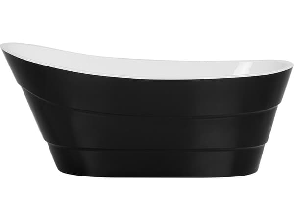Badkar Svart Akryl 170 cm Modern Oval Minimalistisk Fristående