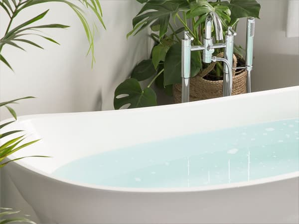 Badkar Vit Akryl 170 cm Modern Oval Minimalistisk Fristående
