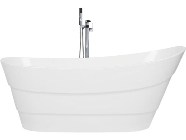 Badkar Vit Akryl 170 cm Modern Oval Minimalistisk Fristående