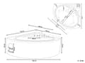 Miniatyrbild 3 av 11: Whirlpool Bath White Sanitary Acrylic LED Illumination Double 206 x 164 cm Oval Modern Design