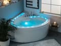 Miniatyrbild 2 av 11: Whirlpool Bath White Sanitary Acrylic LED Illumination Double 206 x 164 cm Oval Modern Design