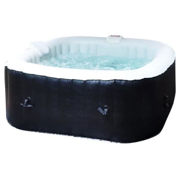 SUN SPA Laminerat fyrkantigt uppblåsbart spa - 4 personer - 1,55 x H 0,65 m