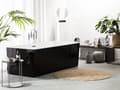 Miniatyrbild 2 av 10: Fristående Badkar Svart Sanitär Akryl Enkel 170 x 76 cm Rektangulär Modern Stil