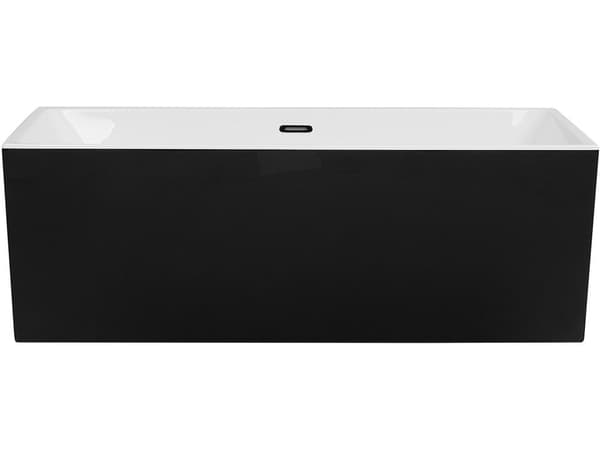 Fristående Badkar Svart Sanitär Akryl Enkel 170 x 76 cm Rektangulär Modern Stil