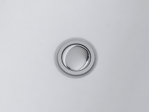 Fristående Badkar Vit Sanitär Akryl Enkel 150 x 75 cm Oval Form Bräddsystem Modern Design