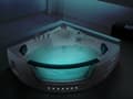 Miniatyrbild 5 av 11: Spabad Vit Akryl Metall 140 cm Ledlights Nackstöd Massage Hörn