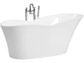 Miniatyrbild 6 av 11: Fristående badkar Blank Svart Sanitetsakryl 170 x 80 cm Elegant Ovalt Minimalistisk design