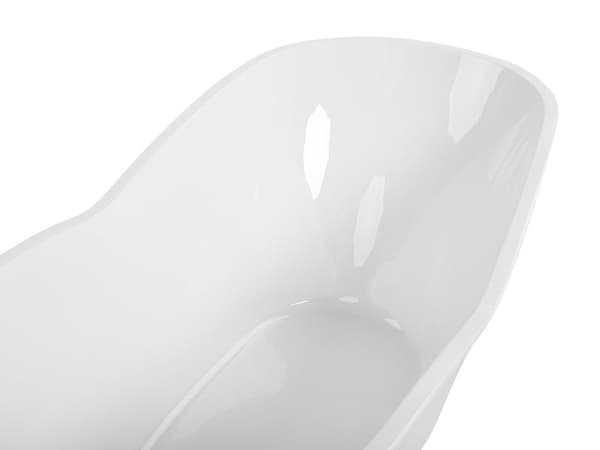 Fristående badkar Blank Svart Sanitetsakryl 170 x 80 cm Elegant Ovalt Minimalistisk design