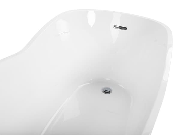 Fristående badkar Blank Svart Sanitetsakryl 170 x 80 cm Elegant Ovalt Minimalistisk design