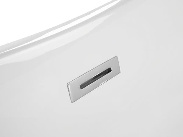 Badkar Vit med Silver Sanitär Akryl 180 cm Fristående Modern