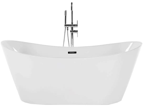Badkar Vit med Silver Sanitär Akryl 180 cm Fristående Modern