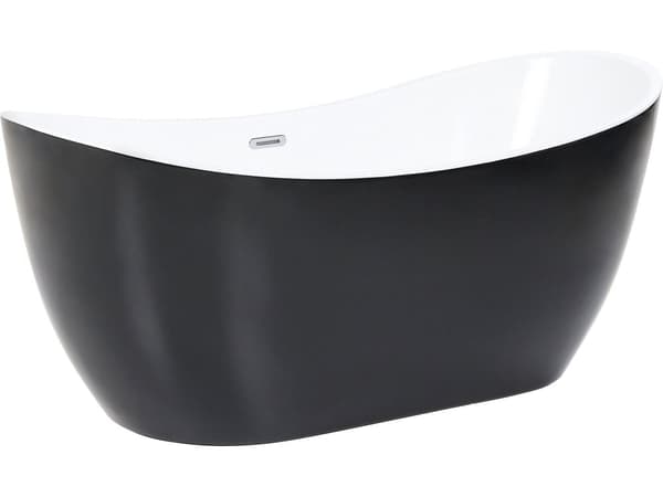 Badkar Svart med Silver Sanitär Akryl 170 cm Fristående Modern