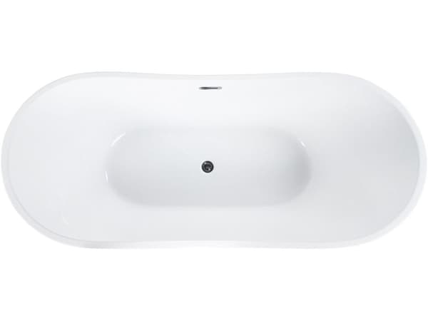 Badkar Svart med Silver Sanitär Akryl 170 cm Fristående Modern