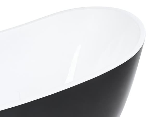 Badkar Svart med Silver Sanitär Akryl 170 cm Fristående Modern