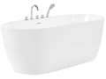 Miniatyrbild 4 av 11: Fristående Badkar Vit Sanitär Akryl Oval Enkel 170 x 80 cm Modern Design