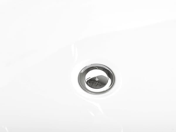 Fristående Badkar Vit Sanitär Akryl Oval Enkel 170 x 80 cm Modern Design