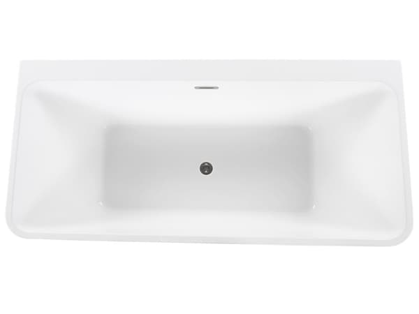 Badkar Vit Sanitär Akryl Oval Enkel 170 x 80 cm Minimalistisk Design