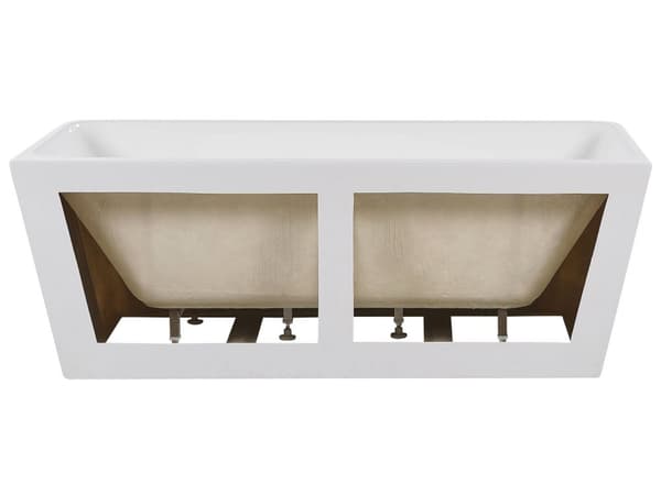 Badkar Vit Sanitär Akryl Oval Enkel 170 x 80 cm Minimalistisk Design