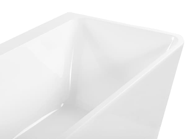 Badkar Vit Sanitär Akryl Oval Enkel 170 x 80 cm Minimalistisk Design