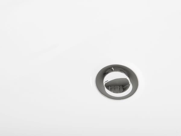 Badkar Vit Sanitär Akryl Oval Enkel 170 x 80 cm Minimalistisk Design