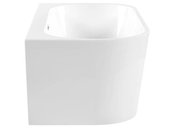 Badkar Vit Silver Akryl 170 x 80 cm Fristående Oval Blank Modern Kurvig