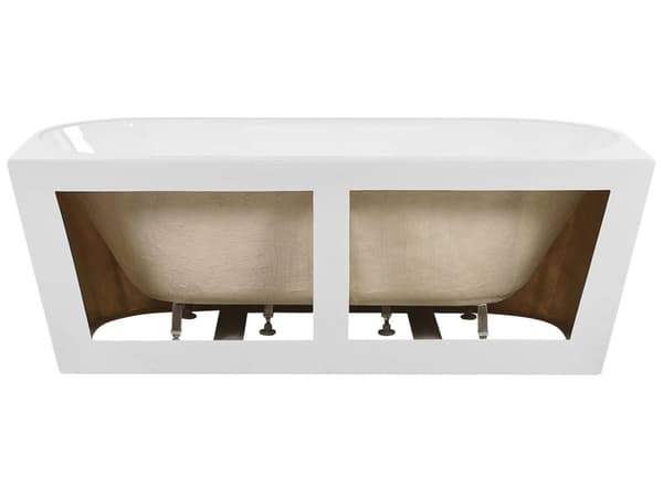 Badkar Vit Silver Akryl 170 x 80 cm Fristående Oval Blank Modern Kurvig