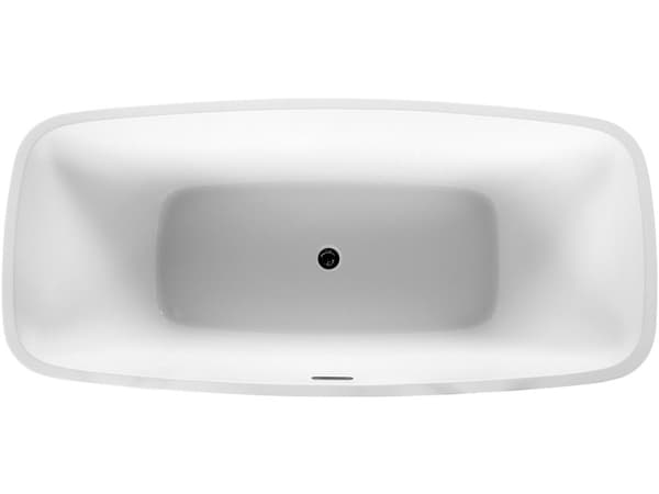 Badkar Vit Silver Akryl Stål 170 x 78 cm Modern Stötsäker Lättskött Rektangulär