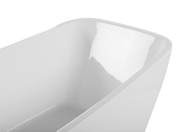 Badkar Vit Silver Akryl Stål 170 x 78 cm Modern Stötsäker Lättskött Rektangulär