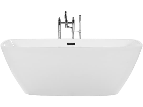 Badkar Vit Silver Akryl Stål 170 x 78 cm Modern Stötsäker Lättskött Rektangulär