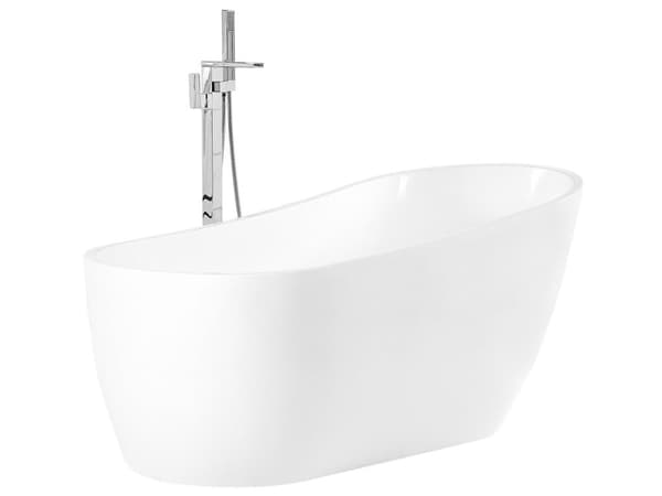 Fristående Badkar Vit Sanitetsakryl 170 x 78 cm Oval Design