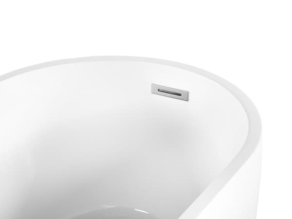 Fristående Badkar Vit Sanitetsakryl 170 x 78 cm Oval Design