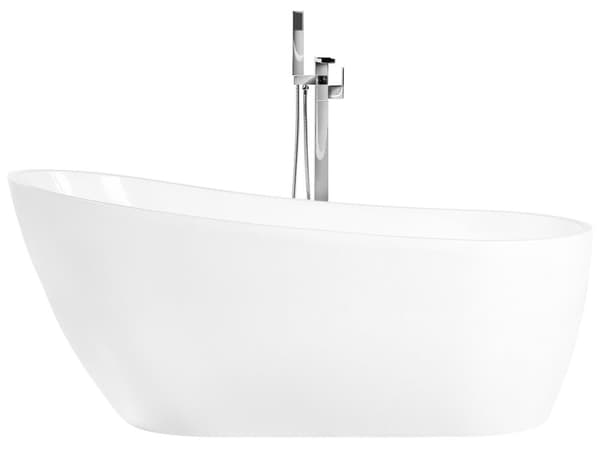 Fristående Badkar Vit Sanitetsakryl 170 x 78 cm Oval Design
