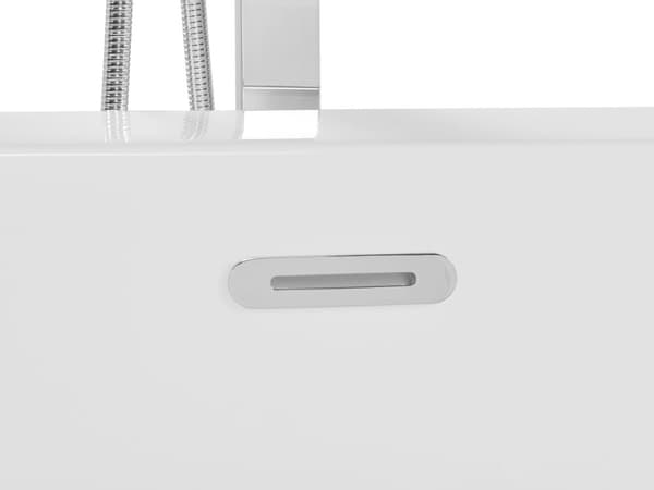 Fristående Badkar Svart Sanitär Akryl Oval Enkel 170 x 80 cm Modern Design Minimalistisk