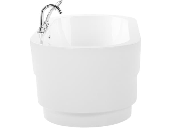 Fristående Badkar med blandare Vit Sanitär Akryl Oval Enkel 170 x 80 cm Modern Design Minimalistisk