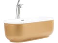 Miniatyrbild 4 av 10: Fristående badkar Glansigt Guld Sanitär Akryl Enkel Oval Modern Minimalistisk design
