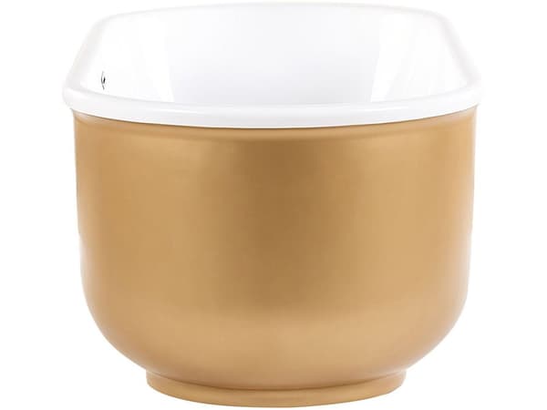 Fristående badkar Glansigt Guld Sanitär Akryl Enkel Oval Modern Minimalistisk design